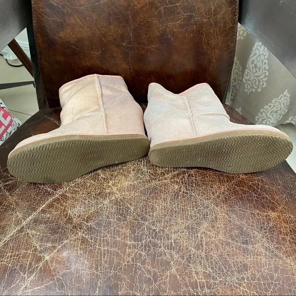 Nine West rose gold hidden heel booties 6